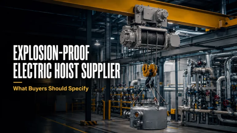 Explosion-Proof Electric Hoist Supplier What Buyers Should Specify for Hazardous Industrial Environments