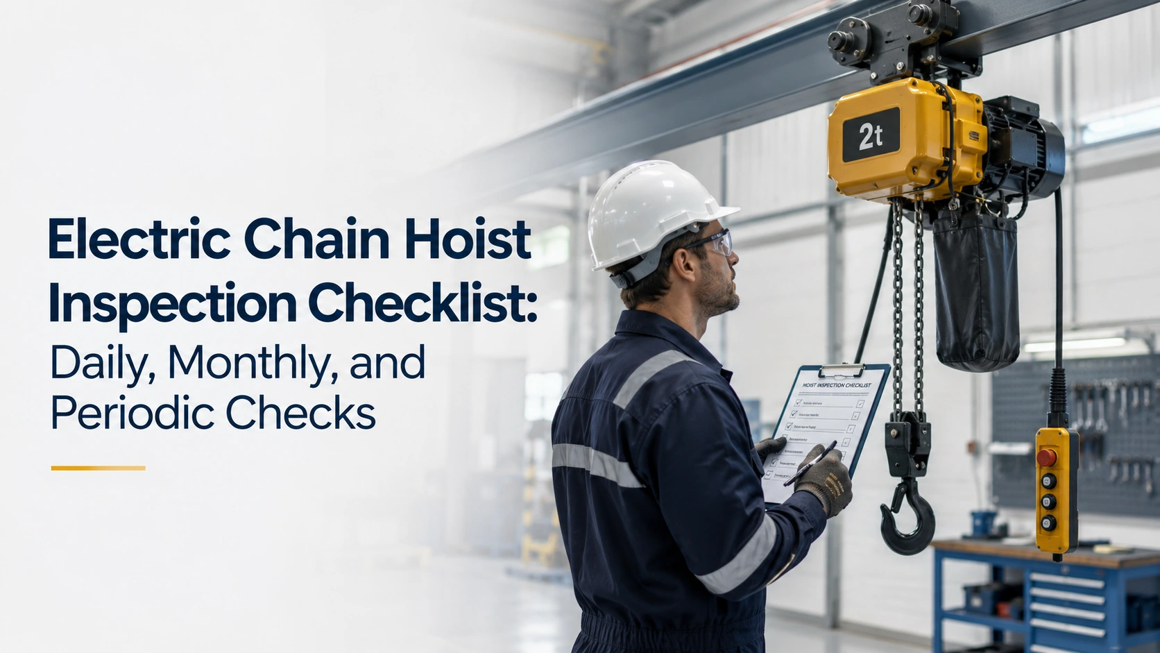 Electric Chain Hoist Inspection Checklist Daily, Monthly, and Periodic Checks
