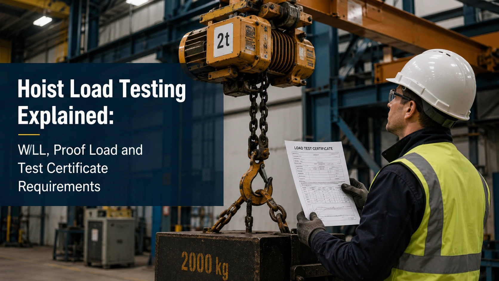 Hoist Load Testing Explained WLL, Proof Load and Test Certificate Requirements