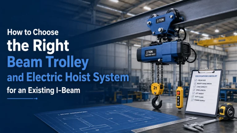How to Choose the Right Beam Trolley and Electric Hoist System for an Existing I-Beam