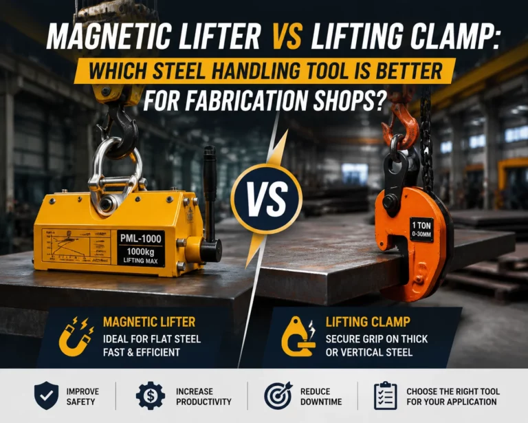 Magnetic Lifter vs. Lifting Clamp How Fabrication Shops Should Choose for Steel Plate Handling