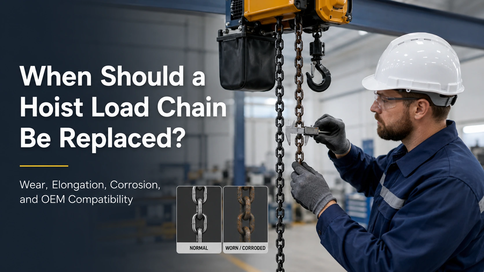 When Should a Hoist Load Chain Be Replaced Wear, Elongation, Corrosion, and OEM Compatibility